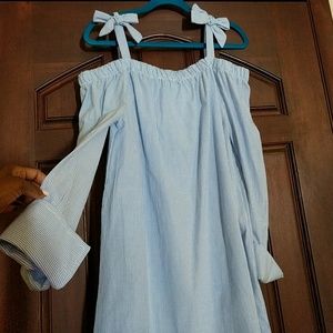 Off the shoulder bow tie dress